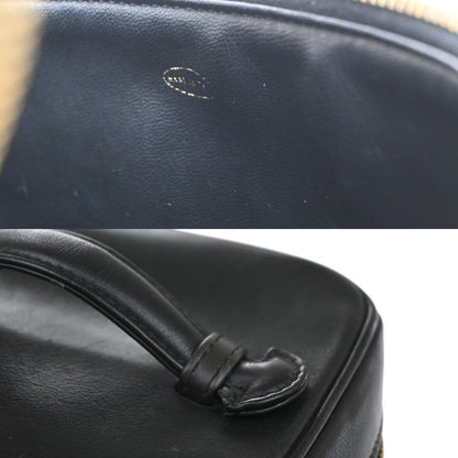 Chanel Vintage Cosmetic Case Quilted Lambskin, Black, Leather, Handbag