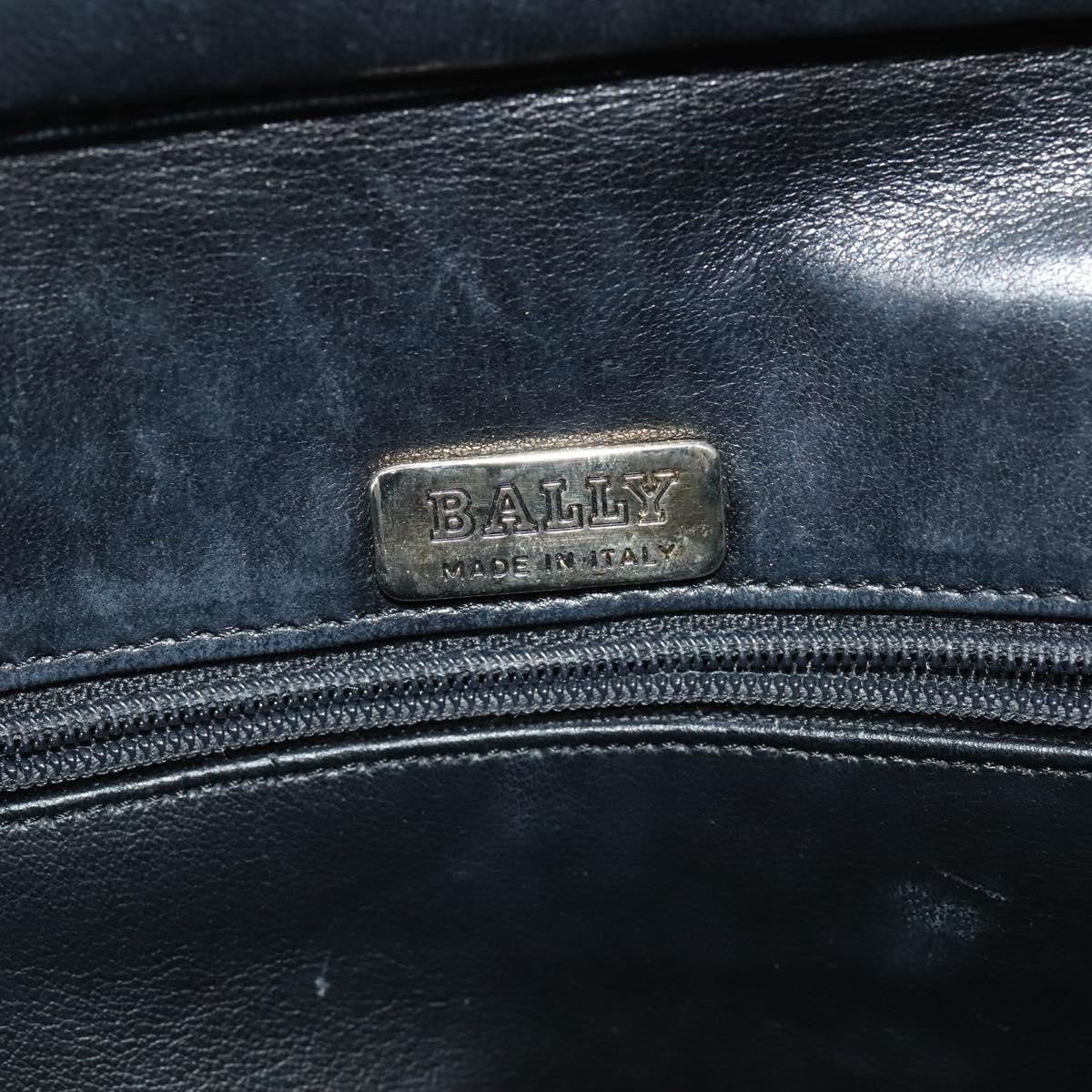 Bally Vintage Chain Shoulder Bag Quilted Leather, Navy, Leather, Shoulder Bag