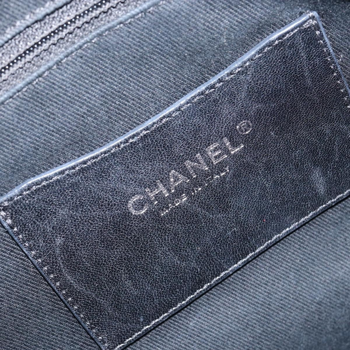 Chanel CC Charm Tote Quilted Iridescent Calfskin, GREEN, LEATHER, Tote bag