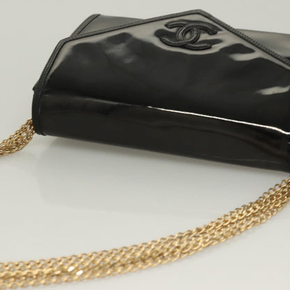 Chanel CC Envelope Flap Crossbody Patent leather, BLACK, PATENT_LEATHER, Clutche & pouche