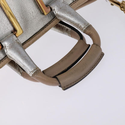 Chloe Paddington Lock Handbag Leather, SILVER, LEATHER, Handbag