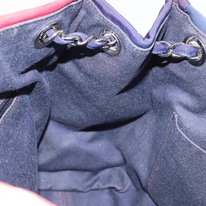 Chanel Mariniere Chain Tote Striped Canvas, NAVY, CANVAS, Tote bag
