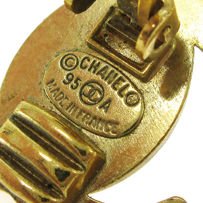 Chanel CC Turnlock Clip-On Earrings Metal, GOLD, GOLD, Earrings