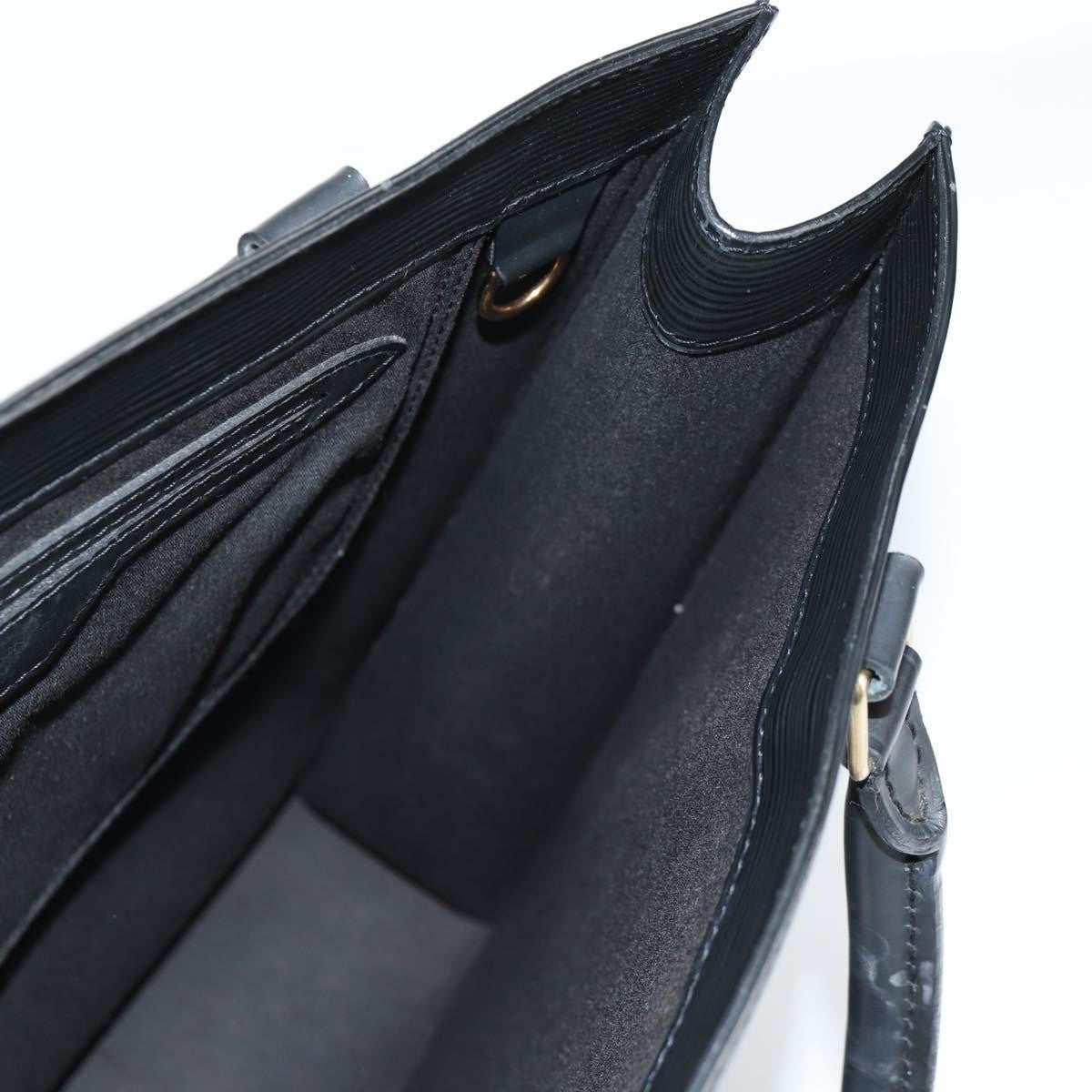 Louis Vuitton Sac Plat Bag Epi Leather, BLACK, LEATHER, Handbag