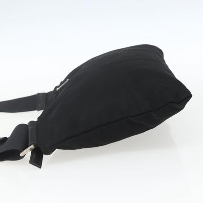 Prada Flat Messenger Bag Tessuto, BLACK, NYLON, Shoulder bag