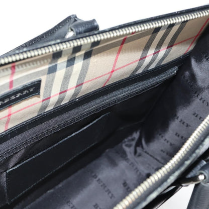Burberry BUSINESS BAG BLACK LEATHER, BLACK, LEATHER, Briefcase