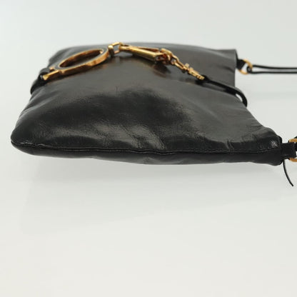Prada Bow Shoulder Bag Vernice Saffiano Leather, BLACK, LEATHER, Shoulder bag