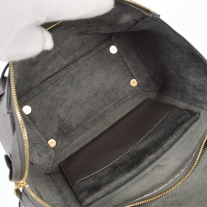 Celine Belt Bag Textured Leather, GRAY, LEATHER, Handbag