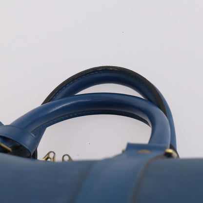 Louis Vuitton Keepall Bag Epi Leather, BLUE, LEATHER, Travel bag