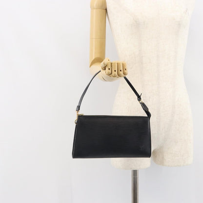 Louis Vuitton Pochette Accessoires Epi Leather, BLACK, LEATHER, Clutche & pouche