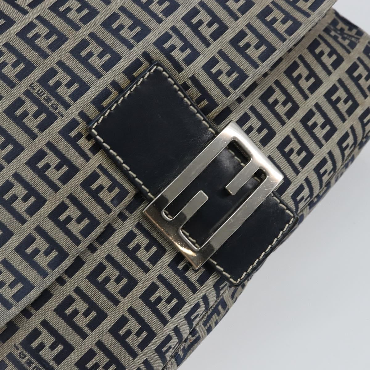 Fendi Mama Forever Bag Zucchino Canvas, NAVY, CANVAS, Tote bag