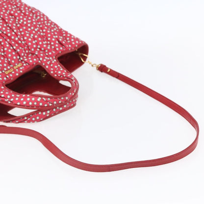 Miu Miu Shopper Tote Matelasse canvas, RED, CANVAS, Tote bag