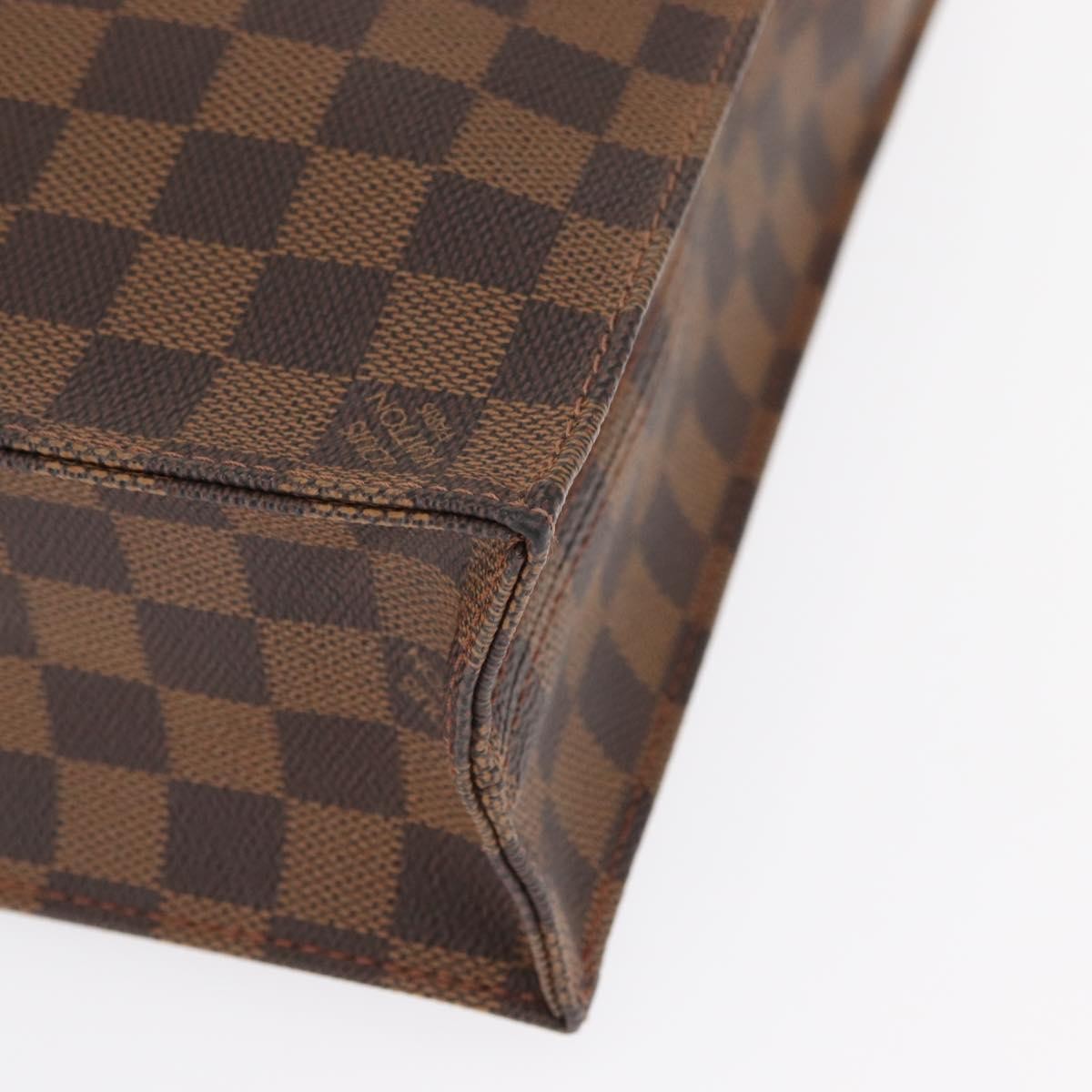 Louis Vuitton Sac Plat Bag Damier, BROWN, CANVAS, Handbag