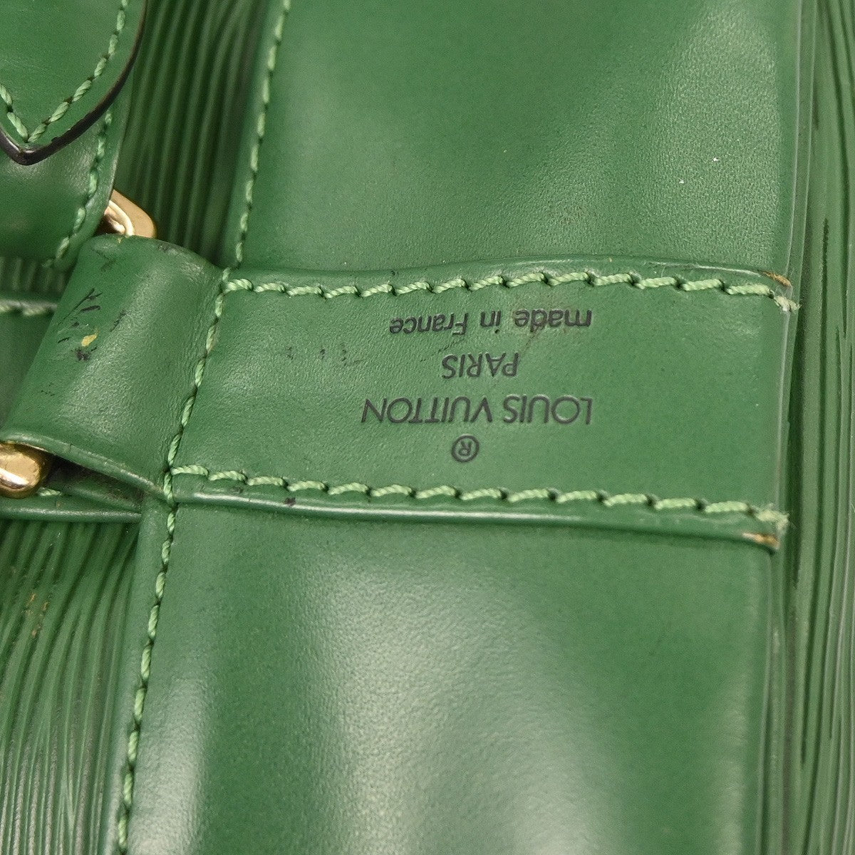 Louis Vuitton Randonnee Backpack Epi Leather, GREEN, LEATHER, Shoulder bag