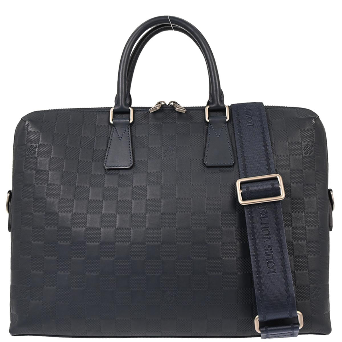 Louis Vuitton Porte-Documents Jour Bag Damier Infini Leather, NAVY, LEATHER, Briefcase