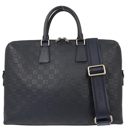 Louis Vuitton Porte-Documents Jour Bag Damier Infini Leather, NAVY, LEATHER, Briefcase