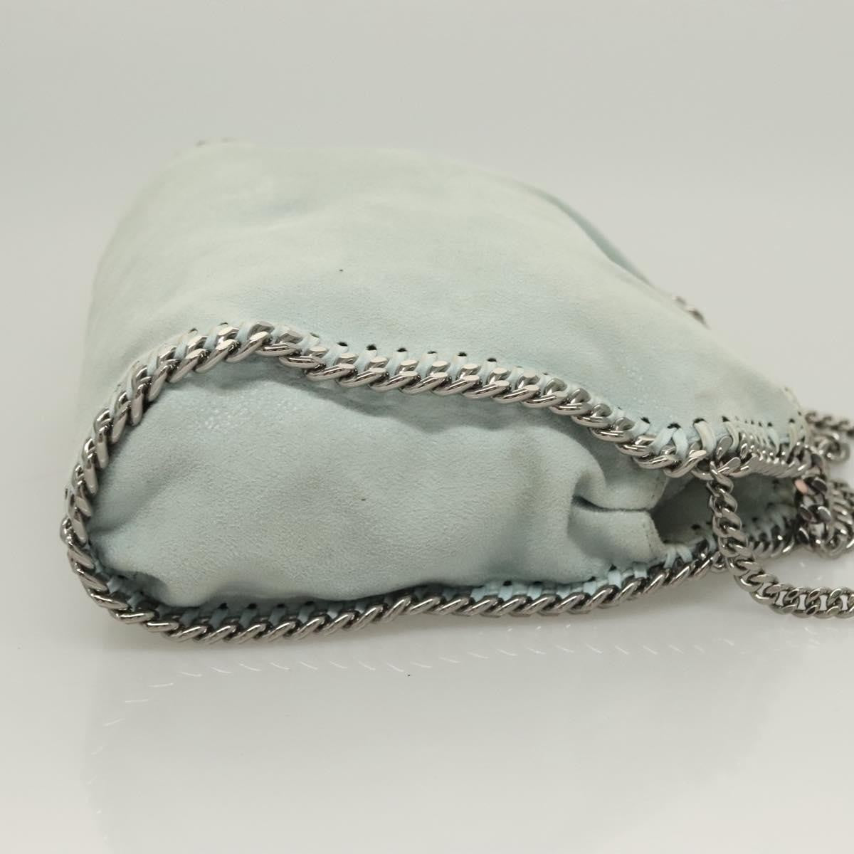 Stella McCartney Falabella Fold Over Crossbody Bag Suede, BLUE, SUEDE, Crossbody bag