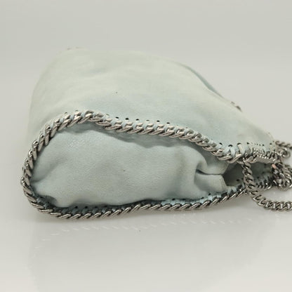Stella McCartney Falabella Fold Over Crossbody Bag Suede, BLUE, SUEDE, Crossbody bag
