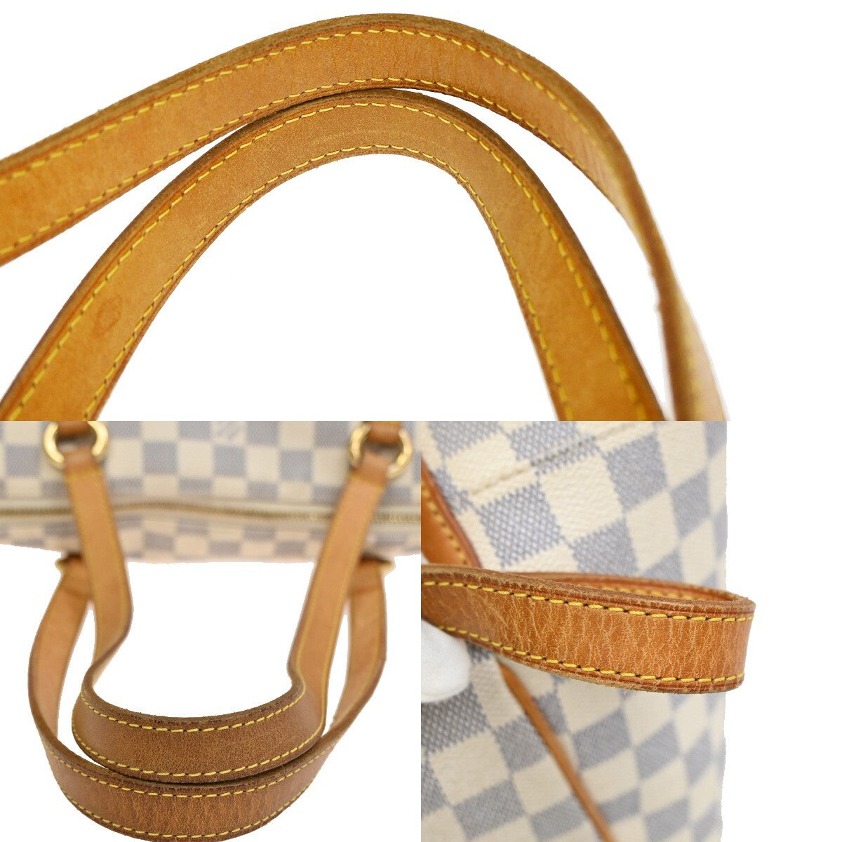 Louis Vuitton Totally Handbag Damier, WHITE, CANVAS, Shoulder bag