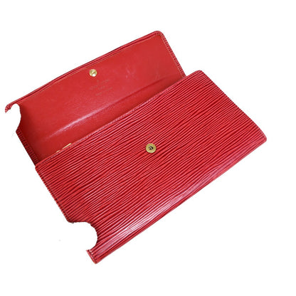 Louis Vuitton Vintage Sarah Wallet Epi Leather, RED, LEATHER, Wallets