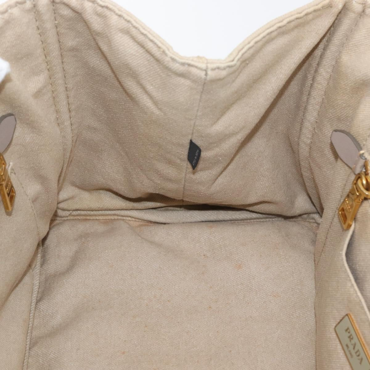 Prada Canapa Tote Canvas, Beige, Canvas, Tote Bag