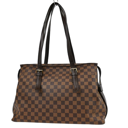 Louis Vuitton Chelsea Handbag Damier, Brown, Canvas, Tote Bag