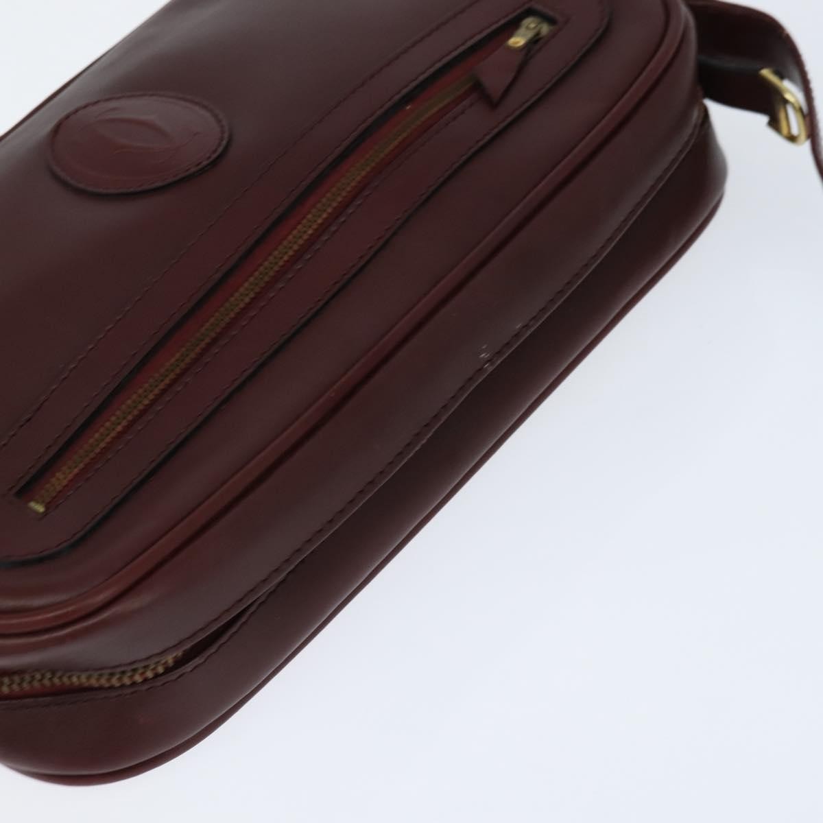 cartier Must de Cartier Shoulder Bag Leather, BURGUNDY, LEATHER, Shoulder bag