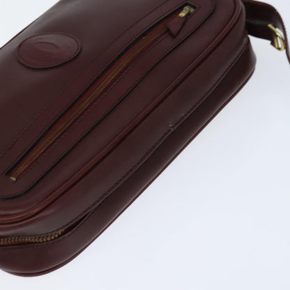 cartier Must de Cartier Shoulder Bag Leather, BURGUNDY, LEATHER, Shoulder bag