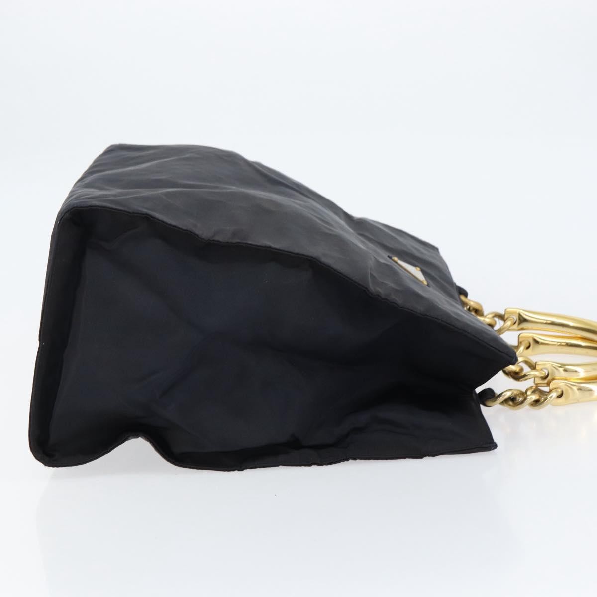 Prada Metal Handles Tote Tessuto, BLACK, NYLON, Tote bag