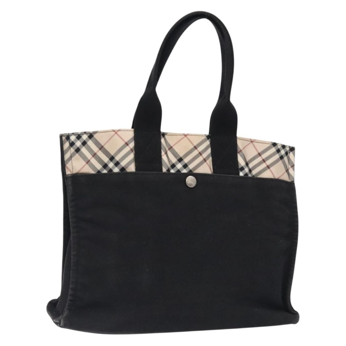 Burberry Nova Check Tote canvas check pattern, BLACK, CANVAS, Tote bag