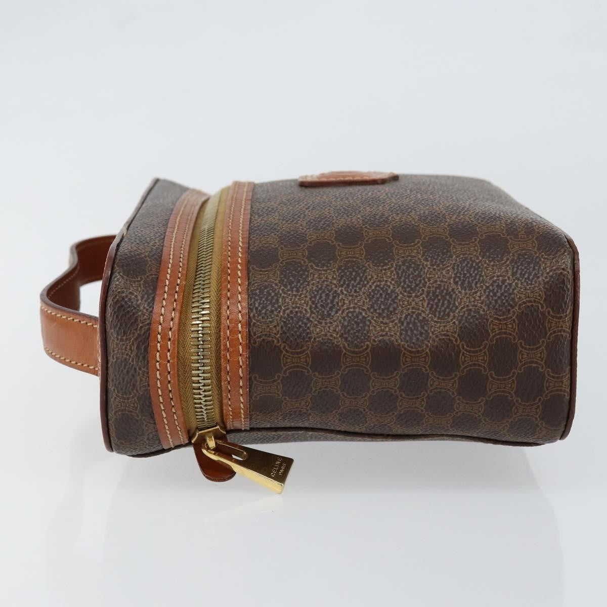 Celine Macadam Vanity Bag Canvas, BROWN, CANVAS, Handbag