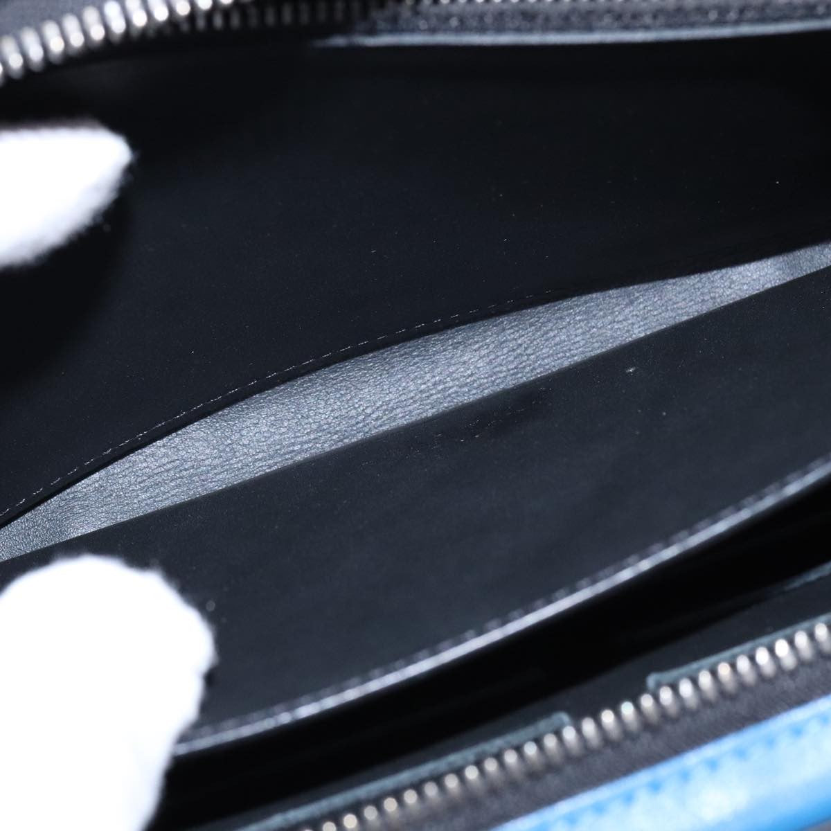 Louis Vuitton Organiser Atholl Leather, BLUE, LEATHER, Wallets