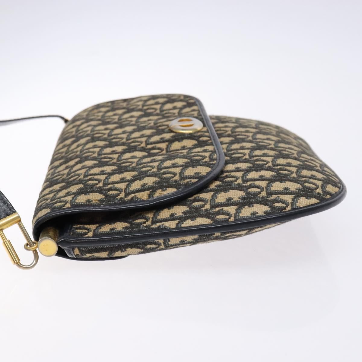 Christian Dior Vintage CD trotter Shoulder bag Canvas, NAVY, CANVAS, Shoulder bag