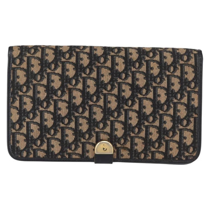 Christian Dior Vintage Trotter Shoulder Bag Canvas, NAVY, CANVAS, Shoulder bag