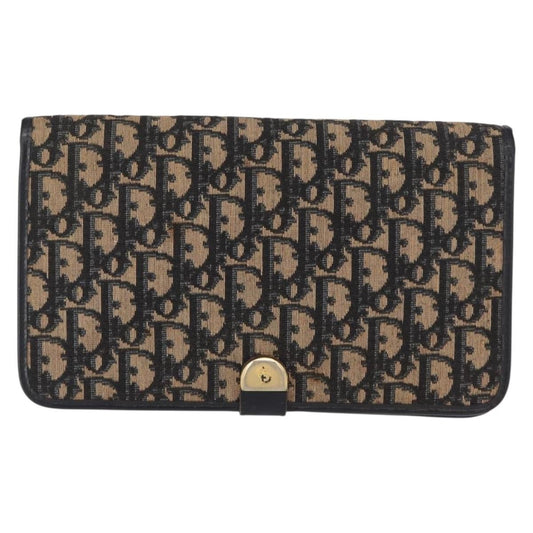 Christian Dior Vintage Trotter Shoulder Bag Canvas, NAVY, CANVAS, Shoulder bag