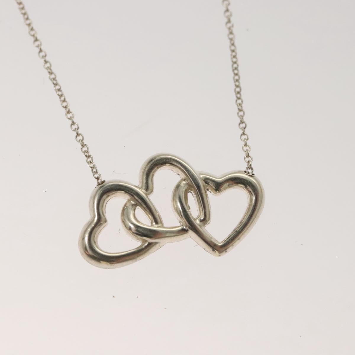 Tiffany & Co. Triple Heart Pendant Necklace Sterling Silver, SILVER, SILVER, Necklace