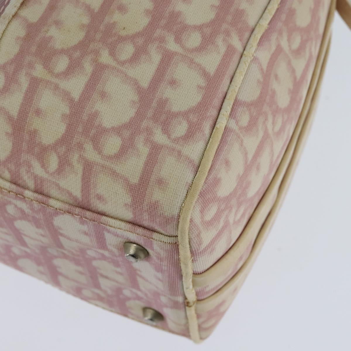Christian Dior Vintage Trotter Boston Bag Diorissimo Coated Canvas, PINK, PVC, Handbag