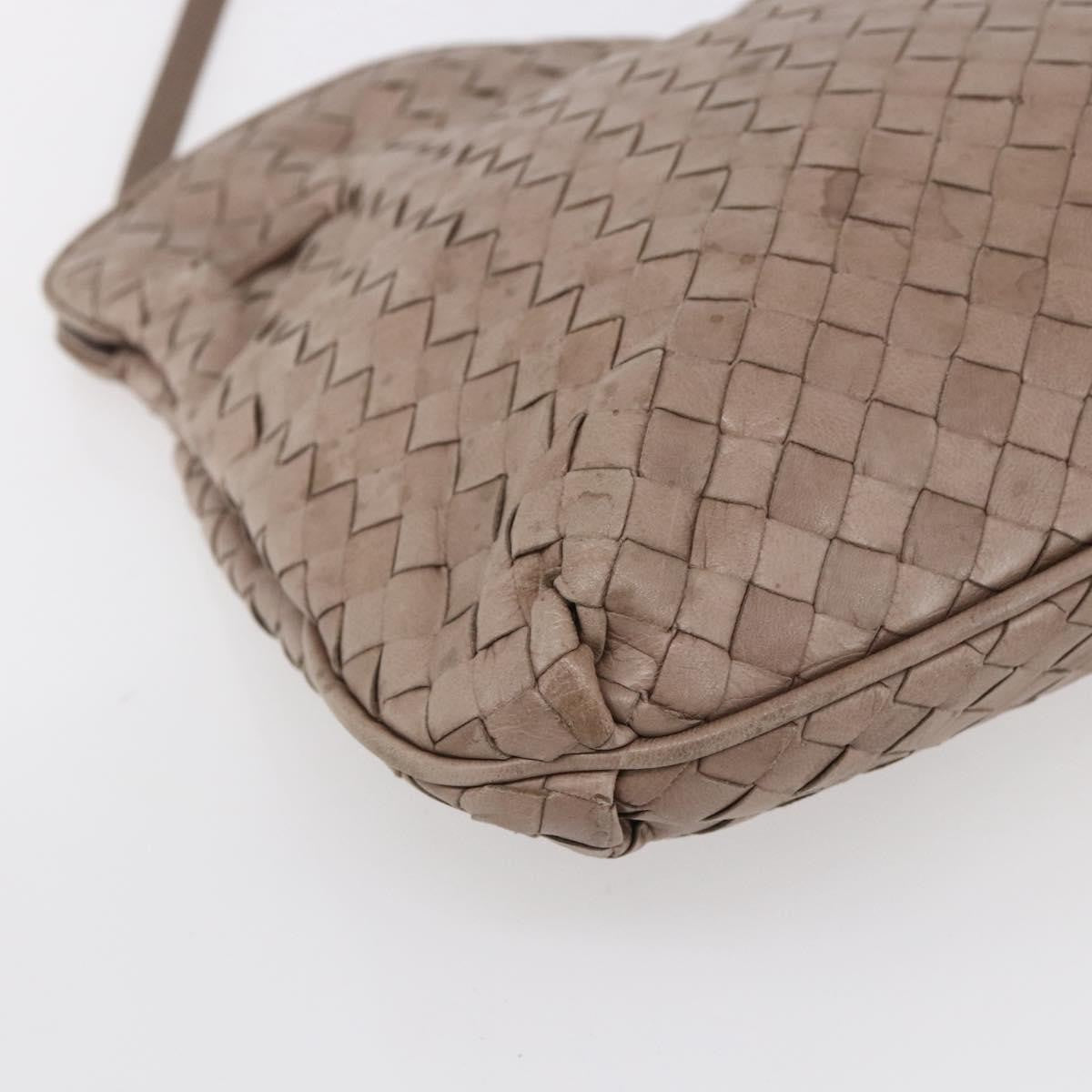 Bottega Veneta Intrecciato Shoulder bag Leather, BEIGE, LEATHER, Shoulder bag