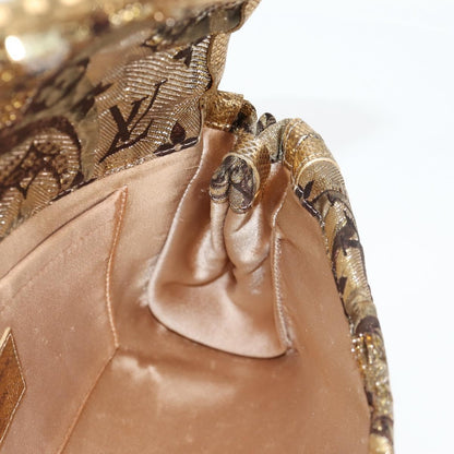 Louis Vuitton Thalie Clutch Brocade Monogram, GOLD, CANVAS, Clutche & pouche