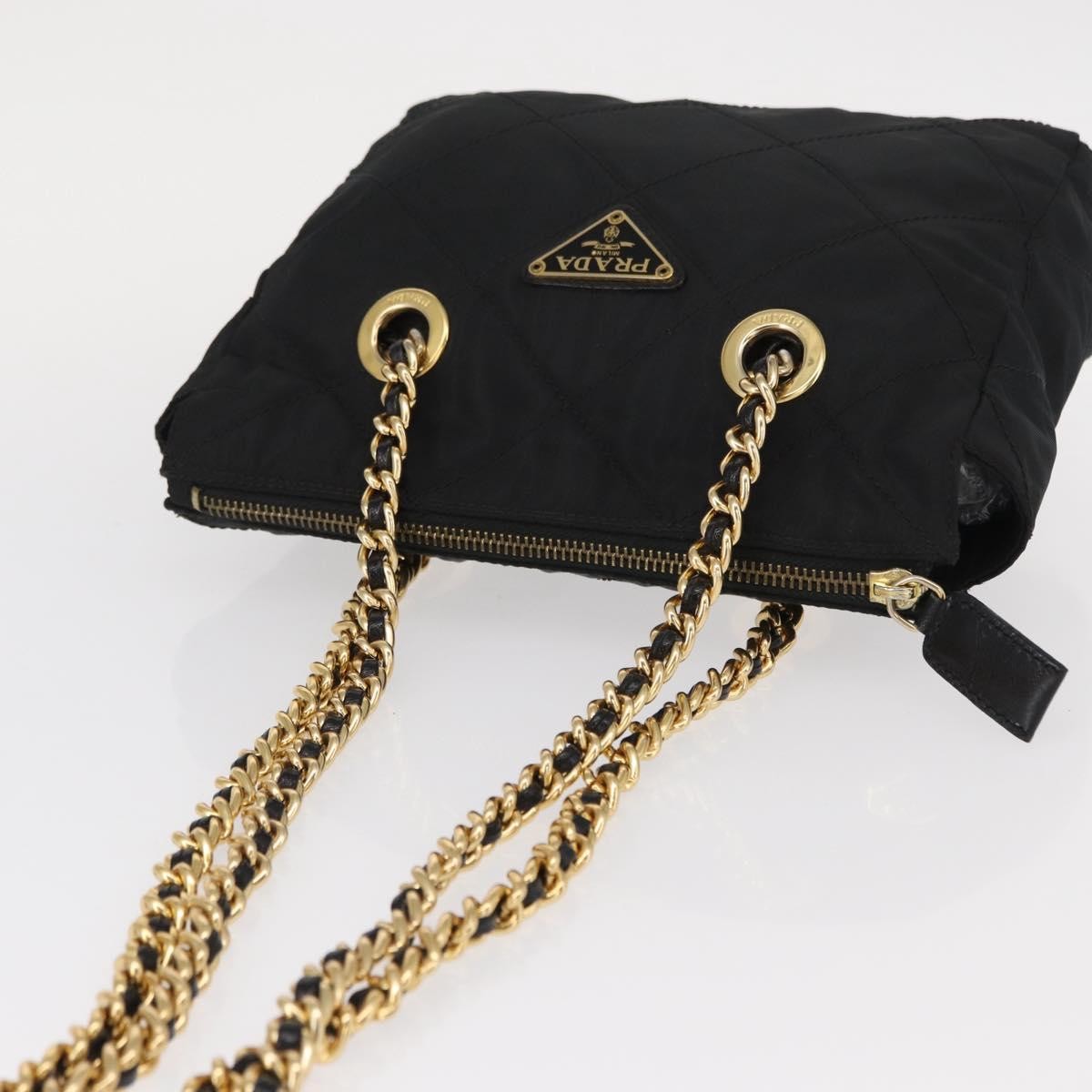 Prada Re-Edition 1995 Chain Tote Quilted Re-Nylon, BLACK, NYLON, Shoulder bag