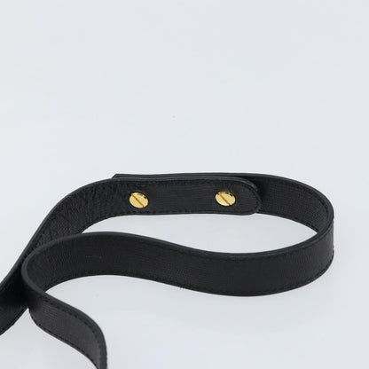 Celine Circle Logo Shoulder Bag Leather, BLACK, LEATHER, Shoulder bag