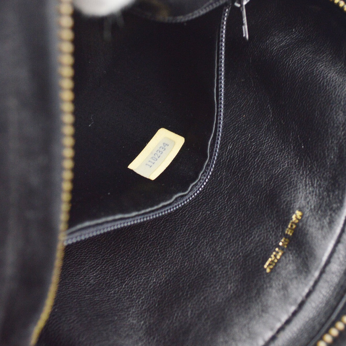 Chanel CC Mark Round chain black suede, BLACK, SUEDE, Shoulder bag