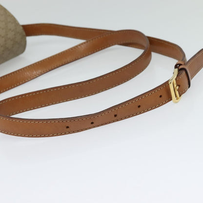 Celine Vintage Macadam Shoulder Bag Canvas and Leather, BEIGE, CANVAS, Shoulder bag