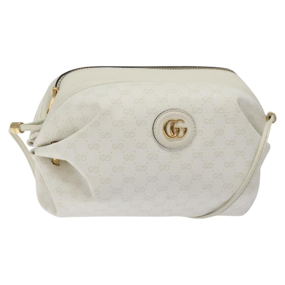 Gucci Candy Crossbody Bag Mini GG Coated Canvas, WHITE, CANVAS, Shoulder bag