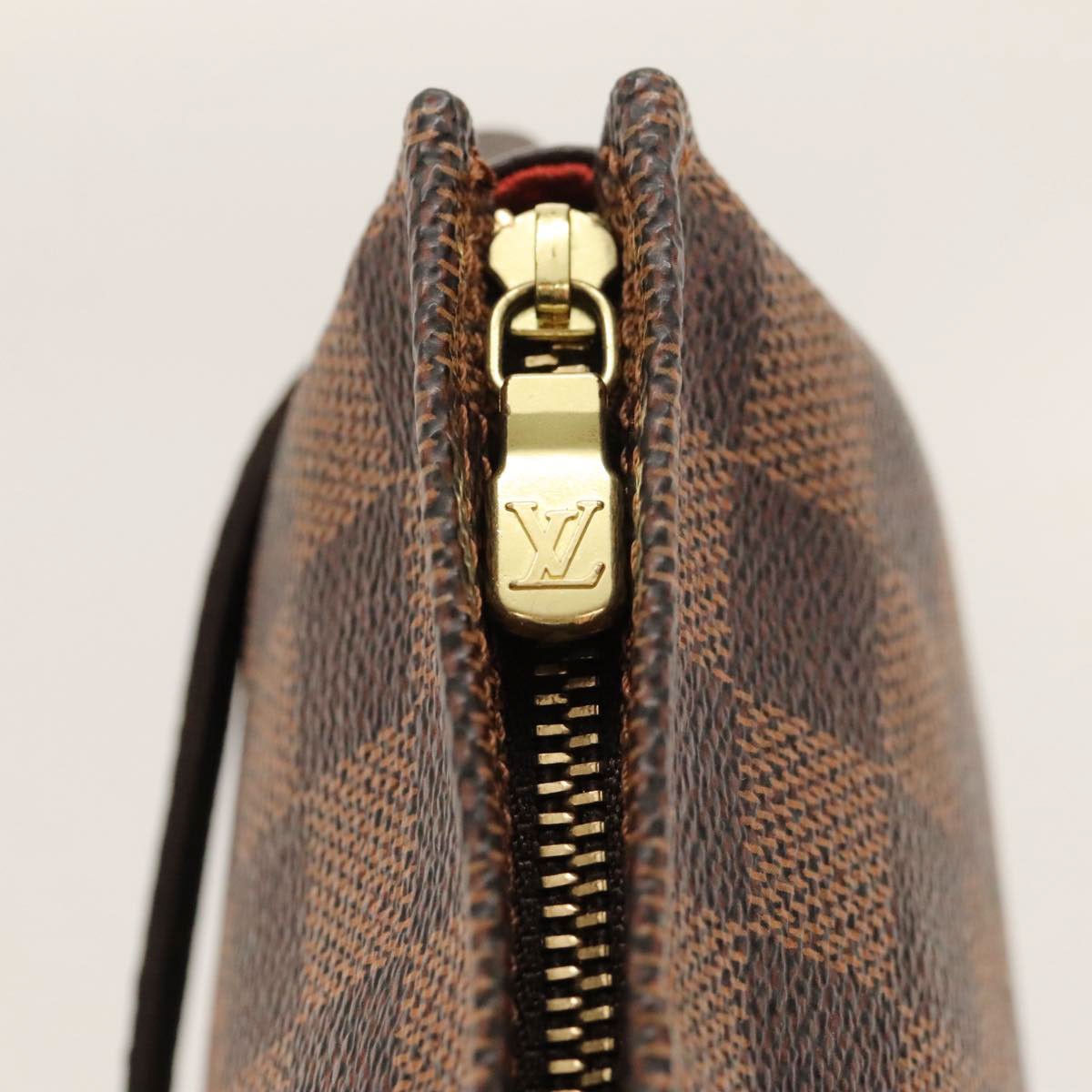 Louis Vuitton Trousse Make Up Bag Damier, BROWN, CANVAS, Clutche & pouche