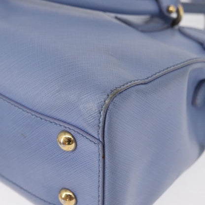 Salvatore Ferragamo Gancini Tote Leather, BLUE, LEATHER, Tote bag