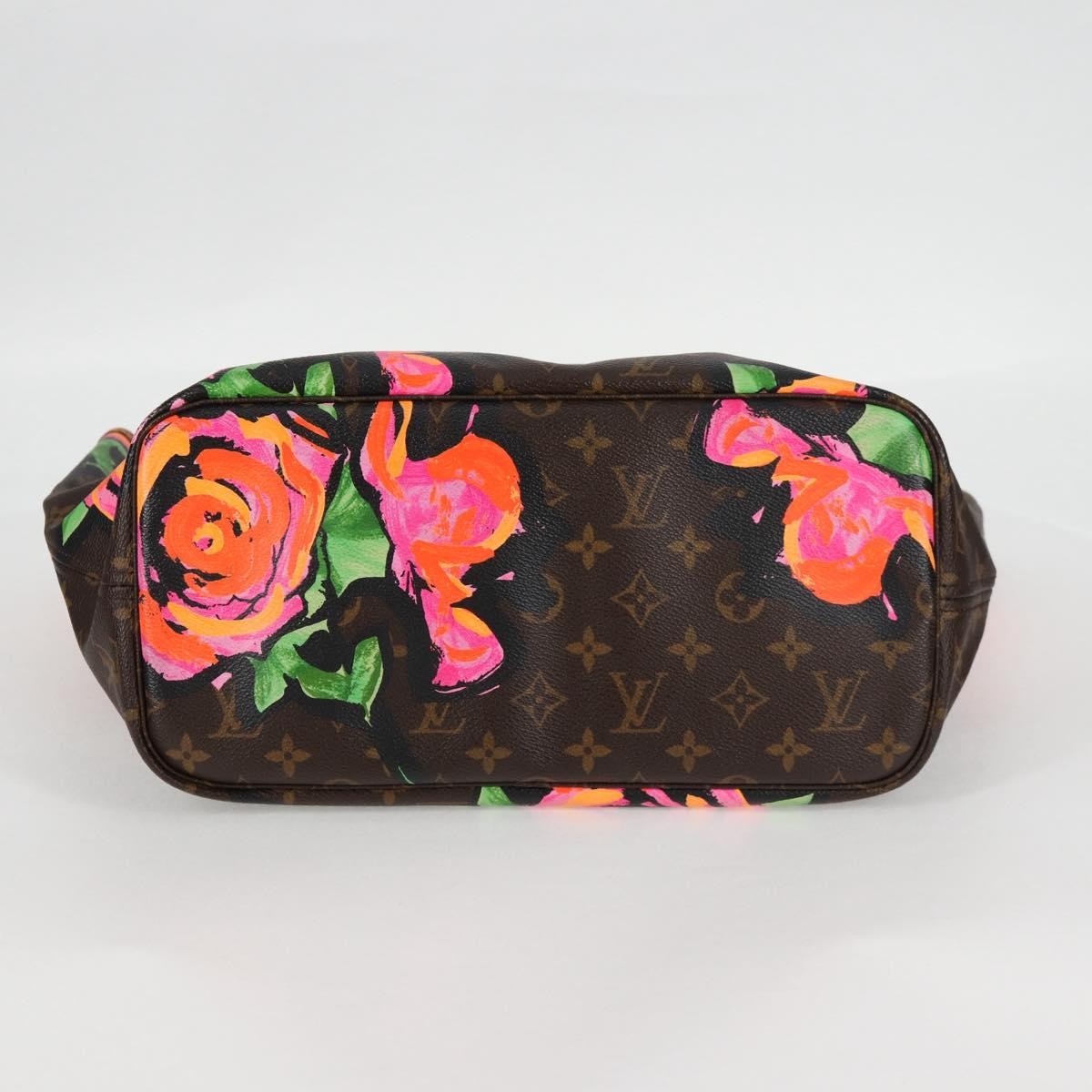 Louis Vuitton Neverfull Tote Limited Edition Monogram Roses, BROWN, CANVAS, Tote bag