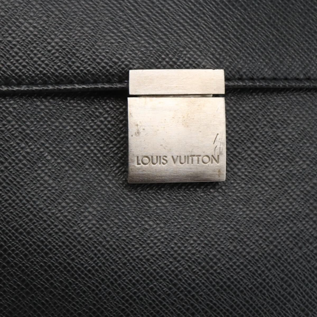 Louis Vuitton Porte-Documents Angara Briefcase Taiga Leather, GRAY, LEATHER, Briefcase