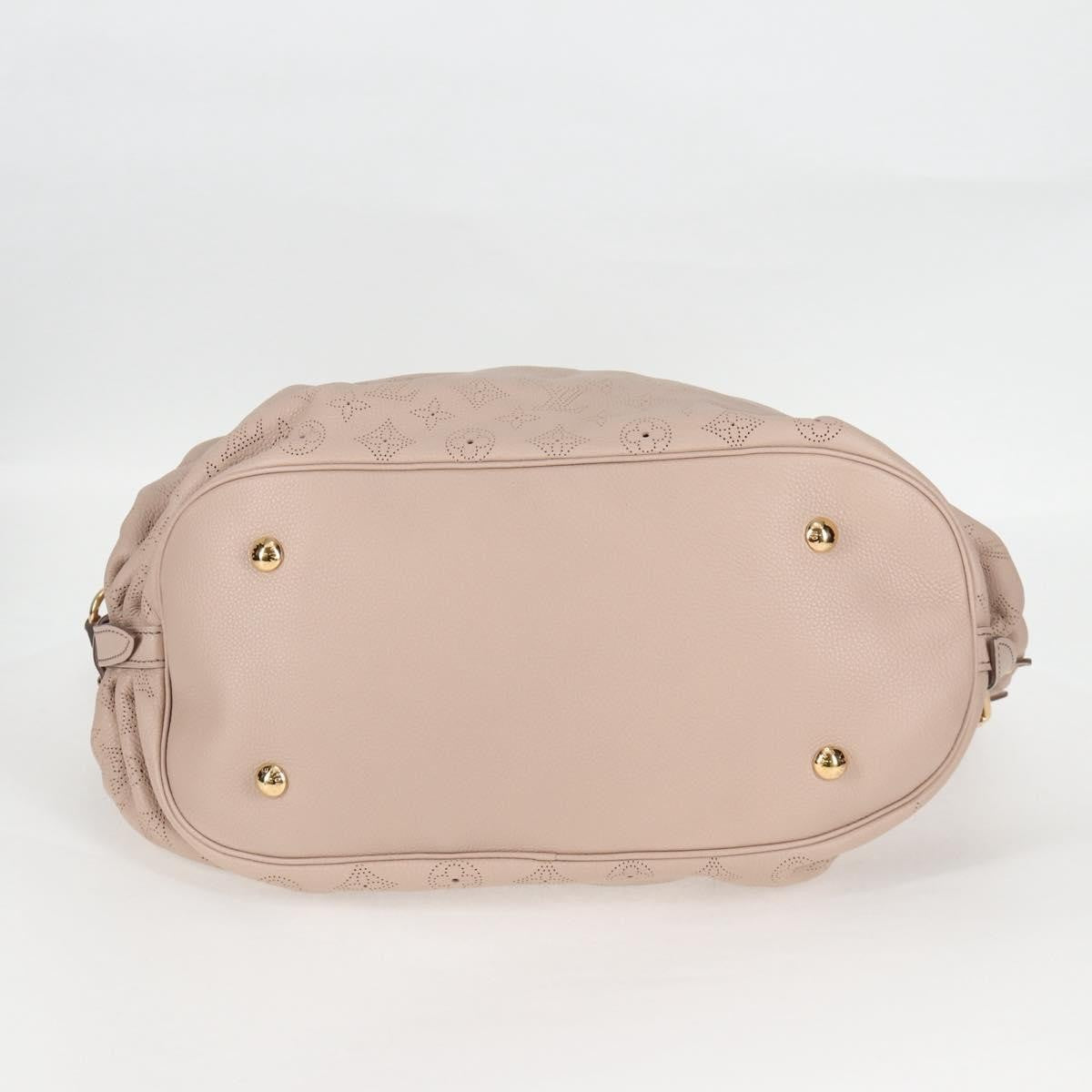 Louis Vuitton XL Hobo Mahina Leather, BEIGE, LEATHER, Tote bag