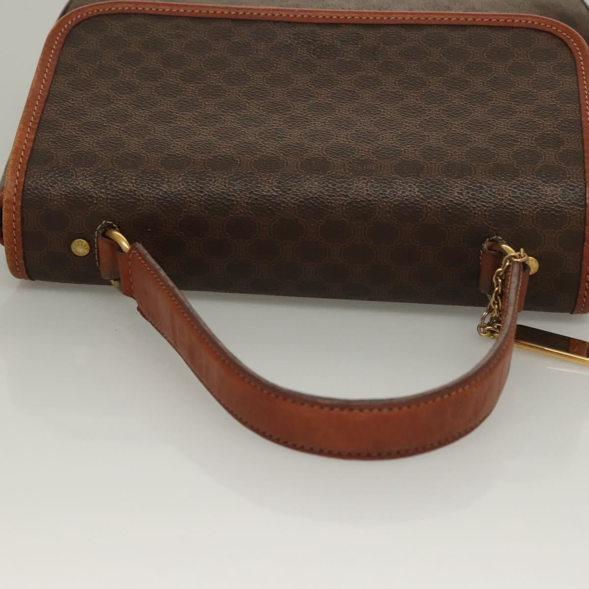 Celine Triomphe vintage handbag Macadam canvas, BROWN, CANVAS, Handbag